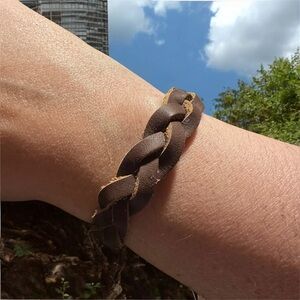 Justin Boots Brown Leather Bracelet